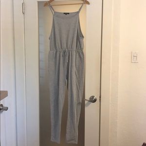 Grey jersey jumpsuit